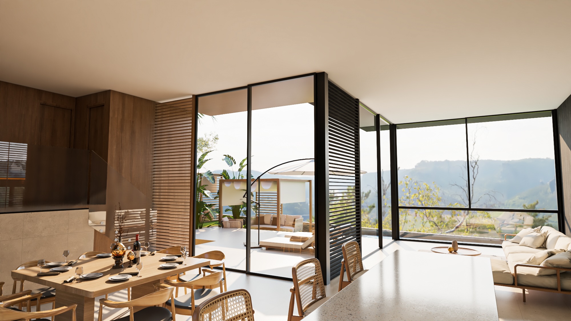 Kitchen & living — Villa 1